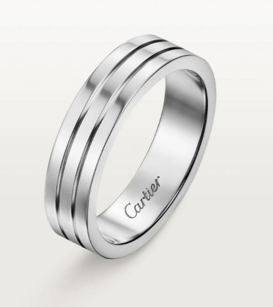 Bague Vendôme Cartier en or gris 750 / 18 carats Taille 58, Handtassen en Accessoires, Ringen, Ophalen, 20 of groter, Zo goed als nieuw
