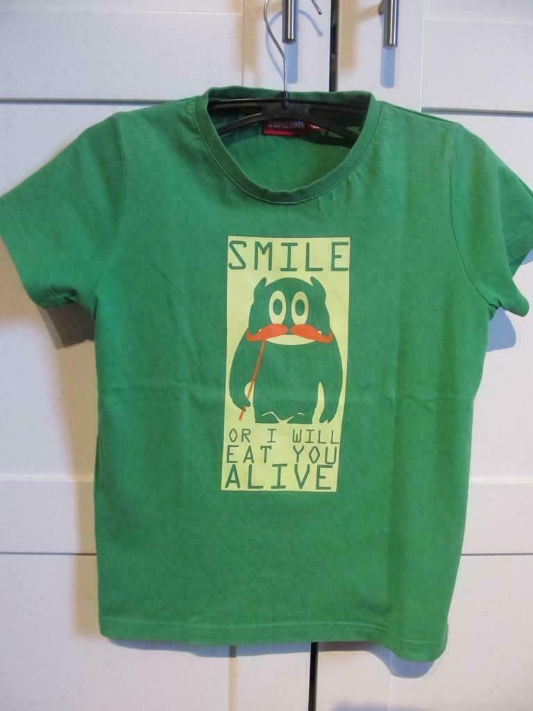 3 T-shirts Maat 128 Someone korte mouw, Enlèvement ou Envoi, Utilisé, Garçon, Chemise ou À manches longues