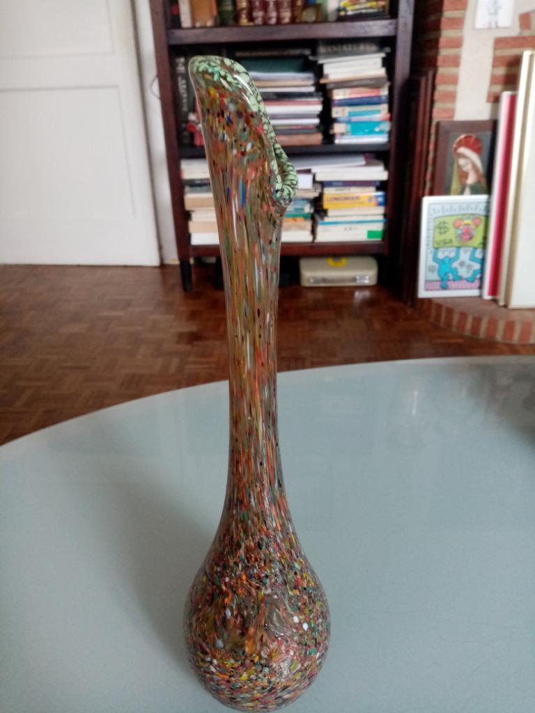 Geblazen glazen vaas tutti frutti/duizend bloemen 35cm, 70/8, Ophalen
