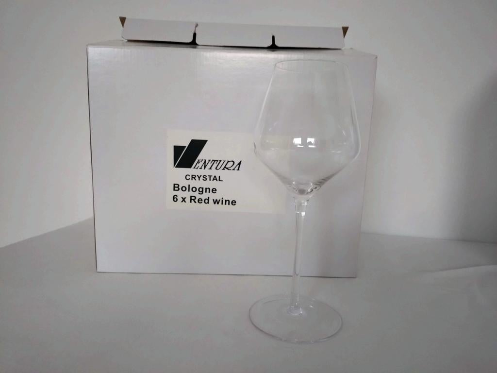 Kristallen rode wijnglazen, Verzamelen, Glas en Drinkglazen, Ophalen of Verzenden, Zo goed als nieuw