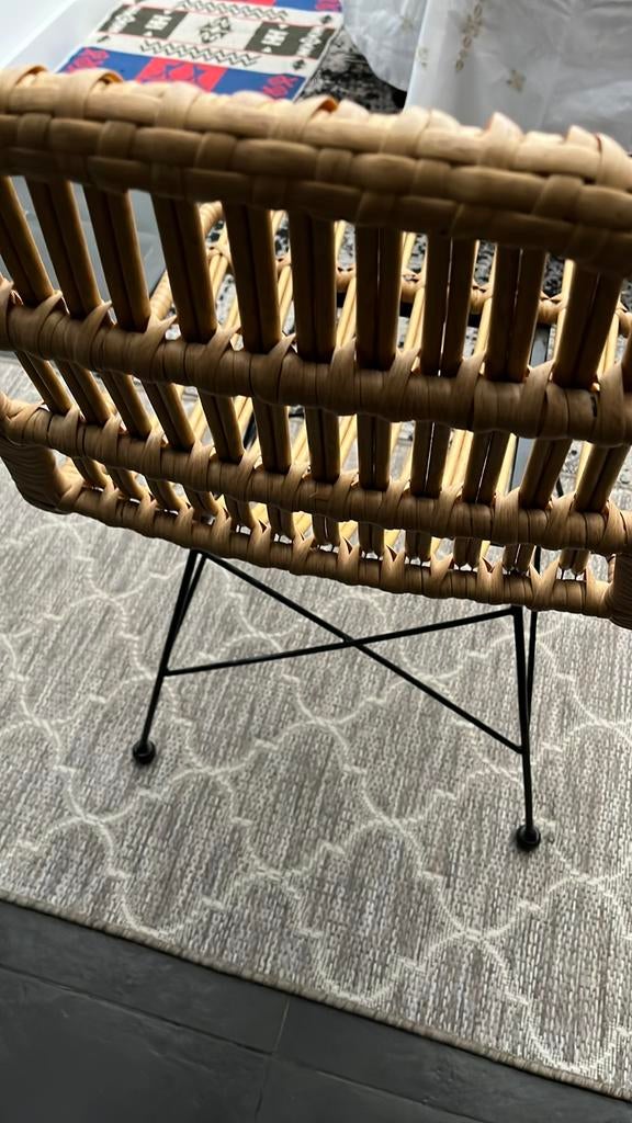 Emitation bamboe binnenstoel, Huis en Inrichting, Stoelen, Kunststof, Gebruikt, Overige kleuren, Eén