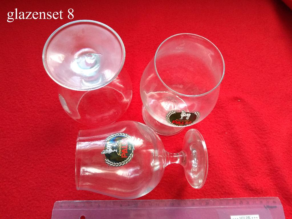 3 glazen glas SPECIALE PALM 1747 vintage, Ophalen of Verzenden, Zo goed als nieuw