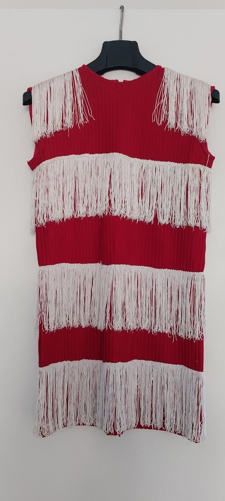 Carnaval Charleston rood Maat S/M, Kleding | Dames, Carnavalskleding en Feestkleding, Ophalen of Verzenden, Maat 36 (S)