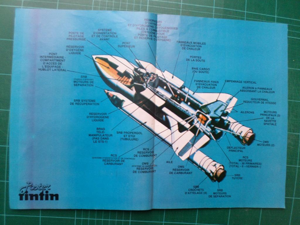 Navette spatiale - poster,couverture,article illustré - 1981, Gebruikt, A4 of kleiner, Rechthoekig Liggend, Ophalen of Verzenden