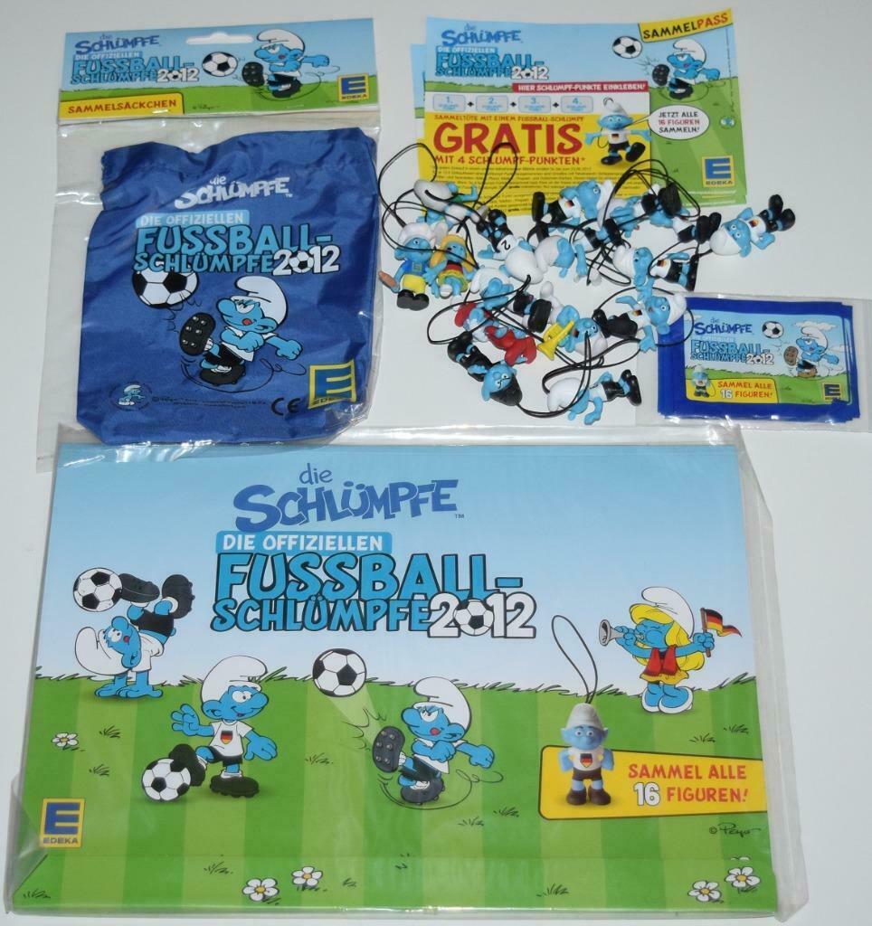 16 Smurfen - Fussballschlumpfe Diorama - zakje, Verzenden, Nieuw, Verschillende Smurfen, Poppetje, Figuurtje of Knuffel