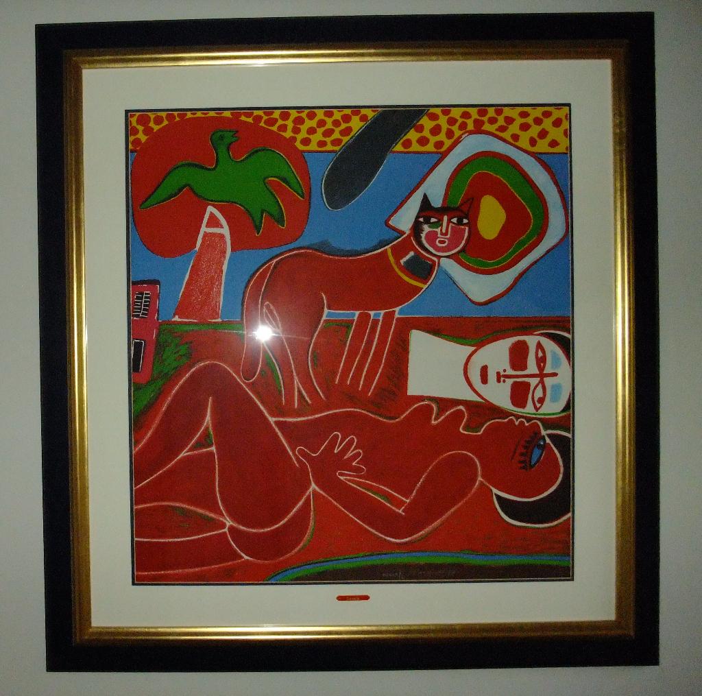 TOP: kleurenlitho Corneille: Grand nu rouge... - 1997, Antiek en Kunst, Ophalen