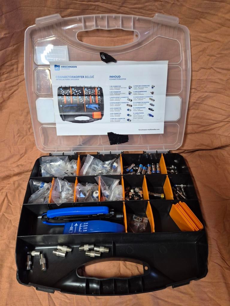 Hirschmann connector koffer multimedia, Ophalen of Verzenden, Nieuw, Coaxiale kabel