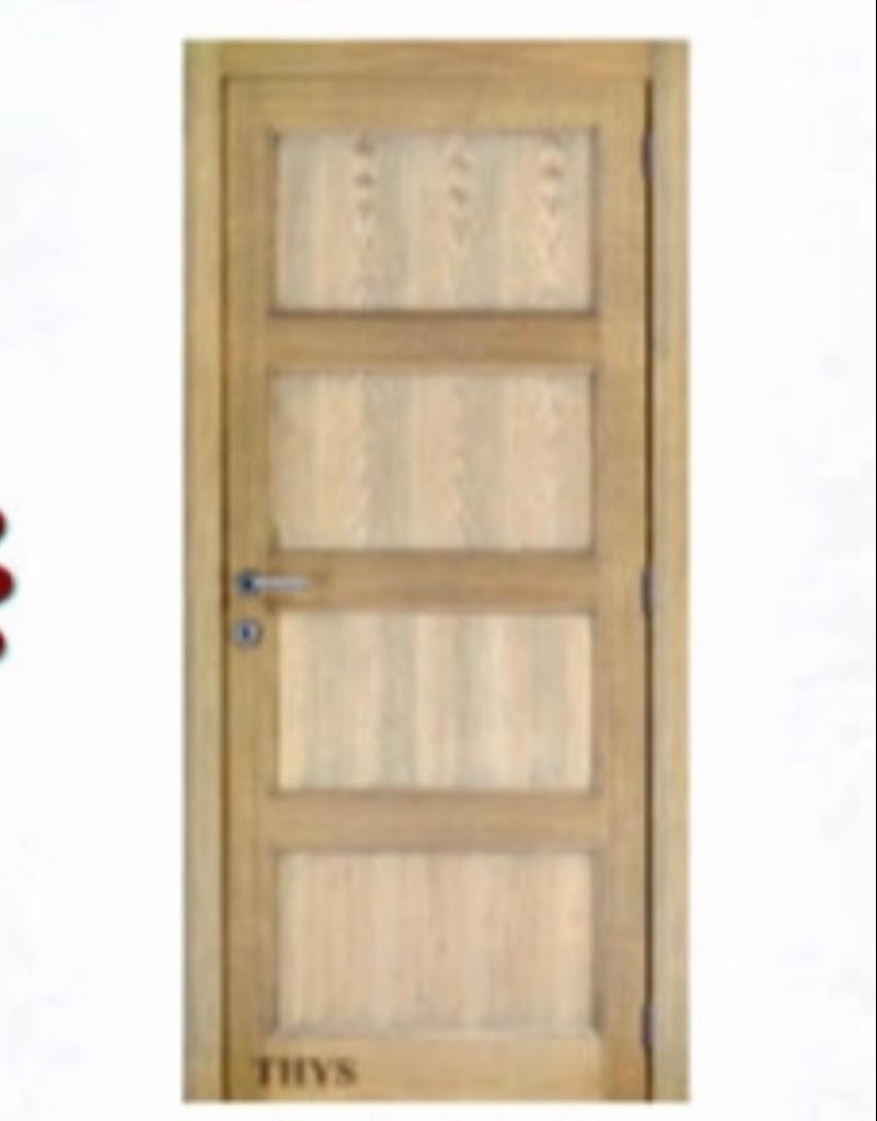 Porte chene 4 panneaux 73/78/83, Ophalen of Verzenden, Nieuw, Hout