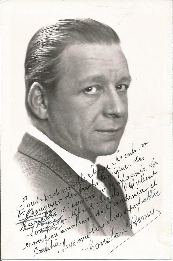 Photo dédicacée et signée par Constant Remy en 1936, Collections, Enlèvement ou Envoi, Comme neuf, Photo ou Carte, Signé