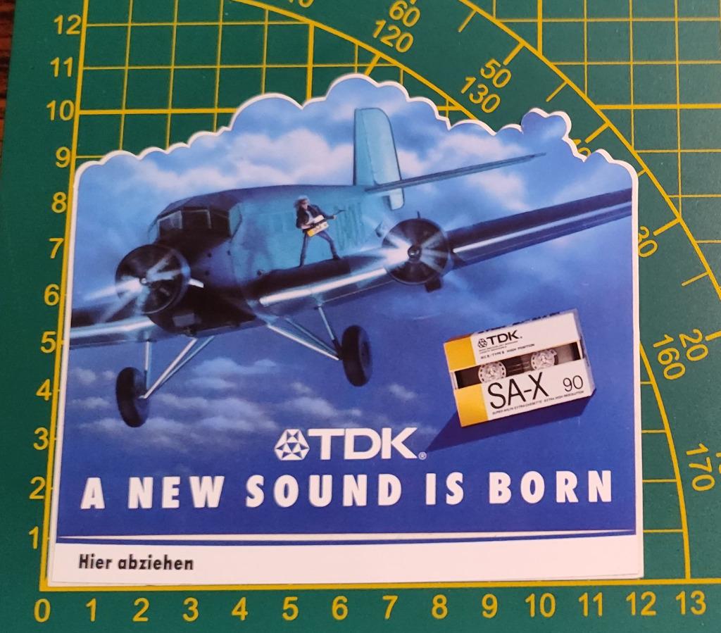 Sticker TDK Cassette SA-X  'A new sound is born', Enlèvement ou Envoi