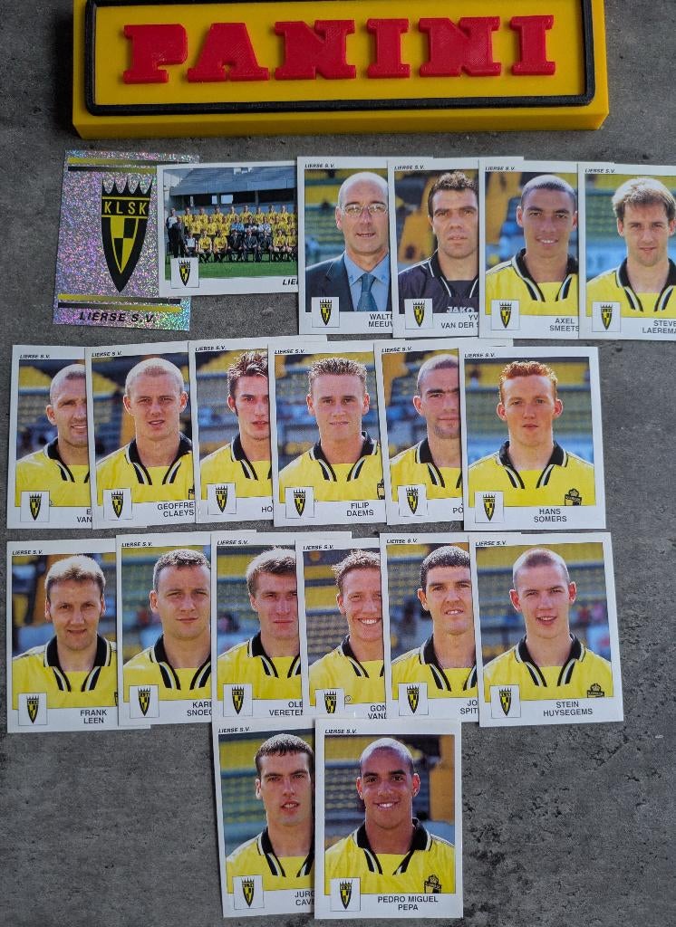 PANINI STICKERS 20X FOOTBALL 2001  LIERSE SK VOETBAL, Verzenden, Nieuw