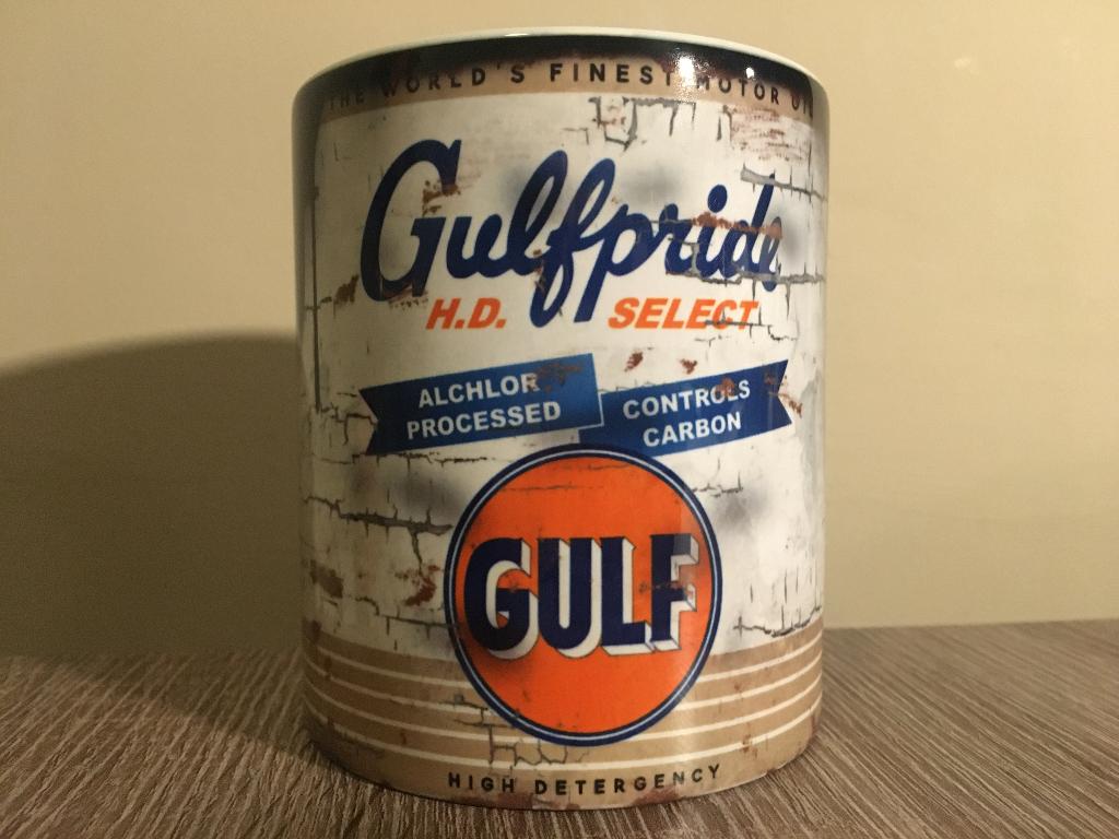 Gulfpride Motor Oil mok Vintage olie F1 Autosport NIEUW, Verzamelen, Ophalen of Verzenden, Nieuw, Auto's