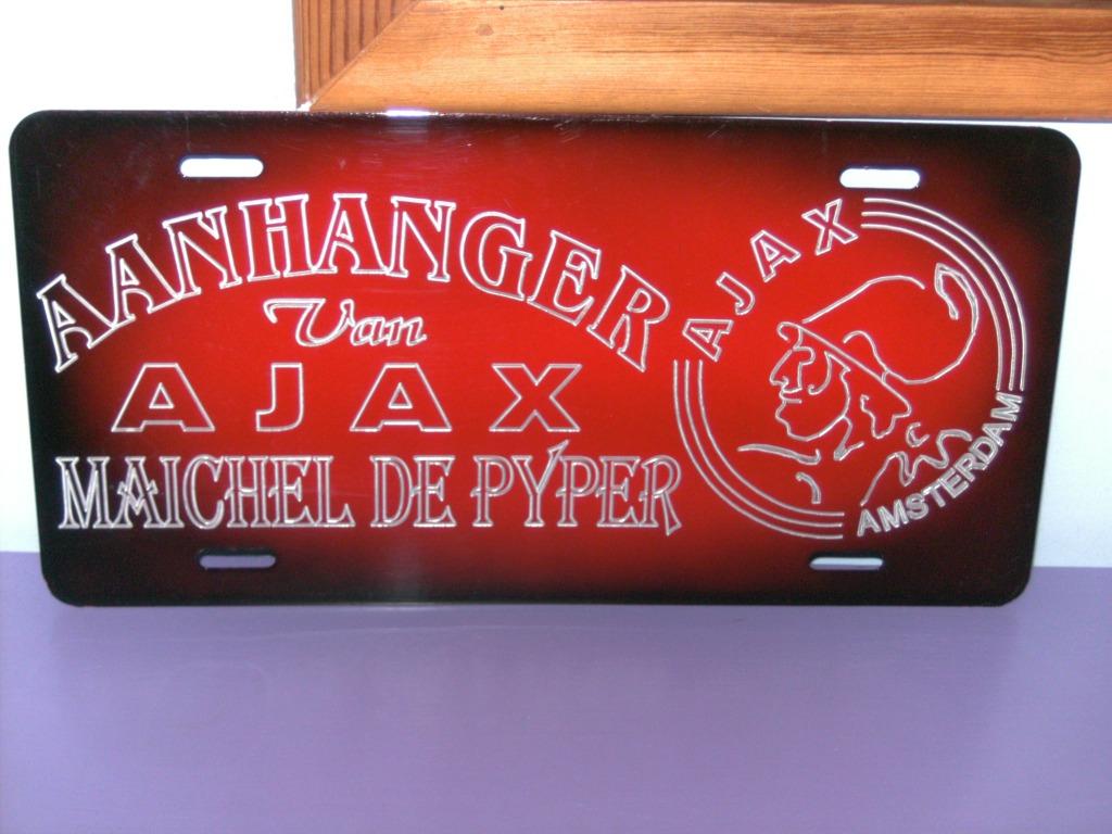 Vintage blikken plaat van ajax amsterdam., Collections, Articles de Sport & Football, Enlèvement ou Envoi, Utilisé, Autres types
