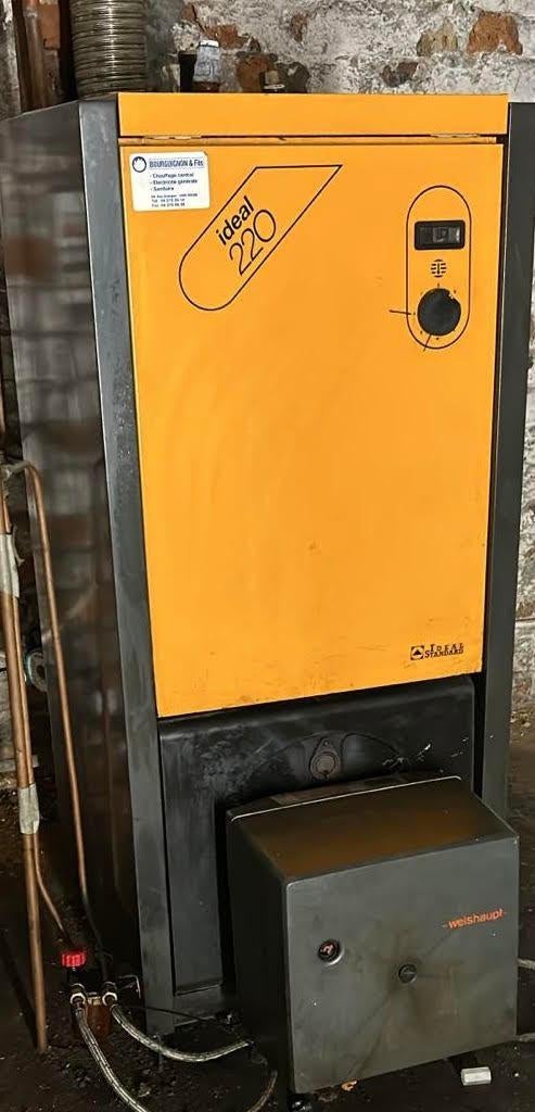 chaudière mazout ideal 220  bruleur weishaupt 24kw, Bricolage & Construction, Chauffage & Radiateurs, Enlèvement, Utilisé