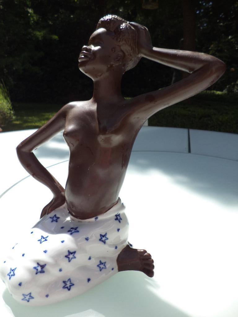 CERABEL Baudour porcelaine peint main Congolaise ART DECO, Antiquités & Art, Enlèvement ou Envoi