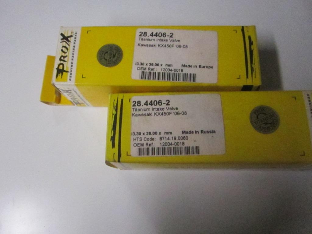 Prox inlaatkleppen Titaninium 28.4406-2 KXF450-2006-2008, Motoren, Ophalen of Verzenden, Nieuw