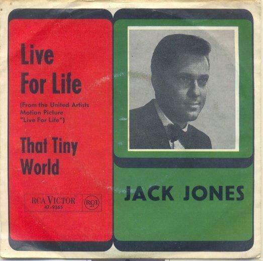 Jack Jones – Live for life – Single – 45 rpm, Enlèvement ou Envoi