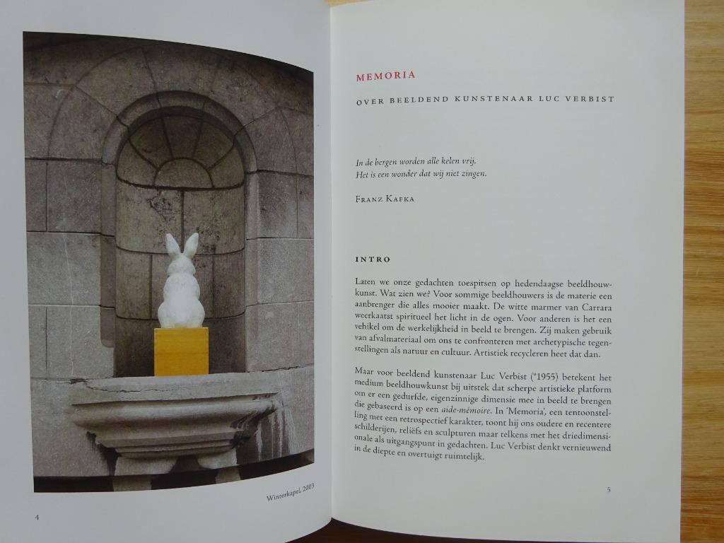 Luc Verbist, Memoria, door Johan Swinnen, 2014, Boeken, Ophalen of Verzenden, Nieuw, Schilder- en Tekenkunst