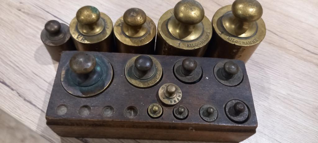 Set gewichten weegschaal, Antiek en Kunst, Ophalen of Verzenden