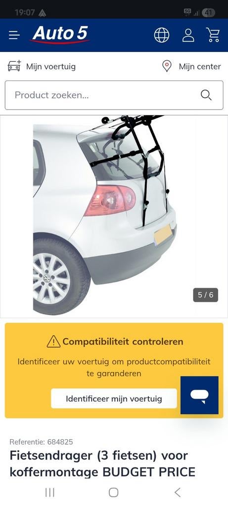 Fietsendrager voor 3 fietsen, Ophalen