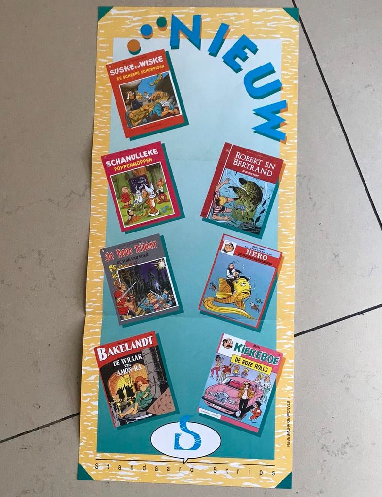♦️S&W🗯 Poster Standaard Strips, Verzamelen, Stripfiguren, Zo goed als nieuw, Suske en Wiske, Ophalen of Verzenden