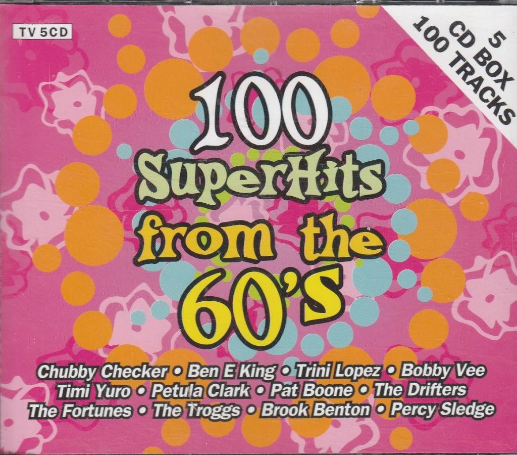 100 superhits uit de 60's op 5 CD's, Verzenden, Pop