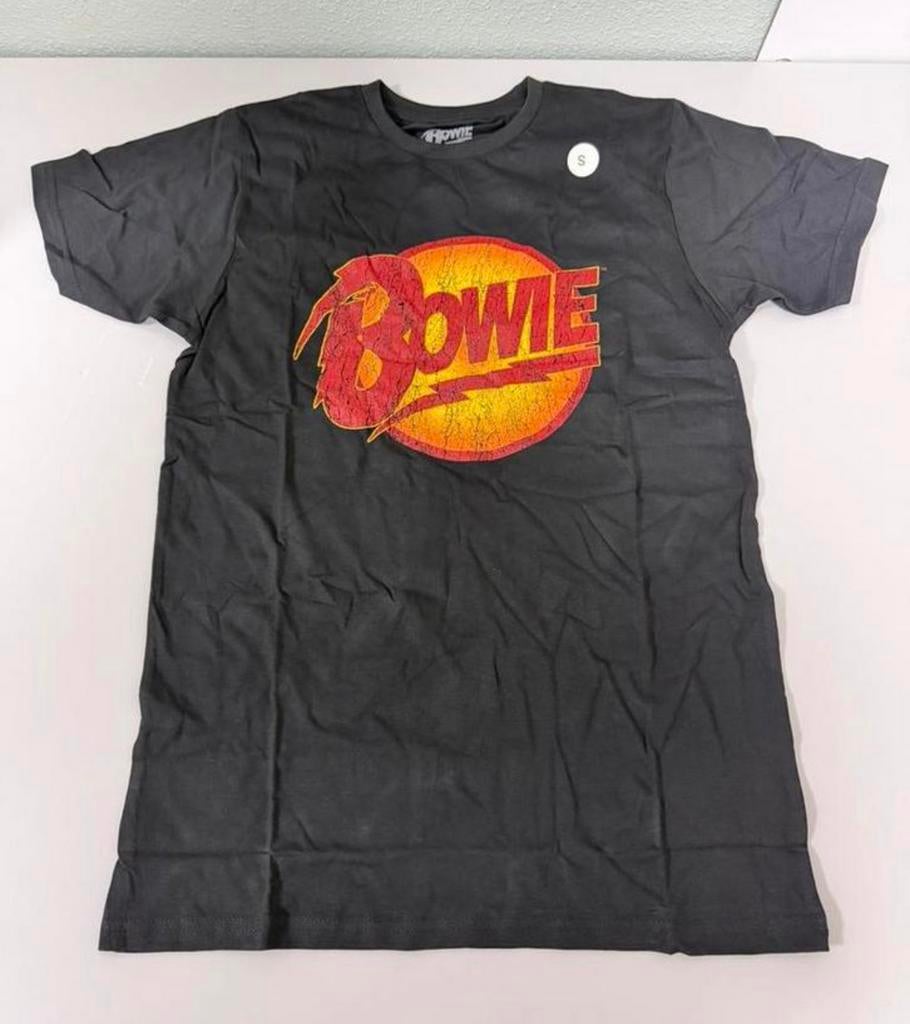 Officially licensed David Bowie Diamond Dogs Logo T-Shirt S, Ophalen of Verzenden, Zo goed als nieuw, Maat 46 (S) of kleiner, Zwart