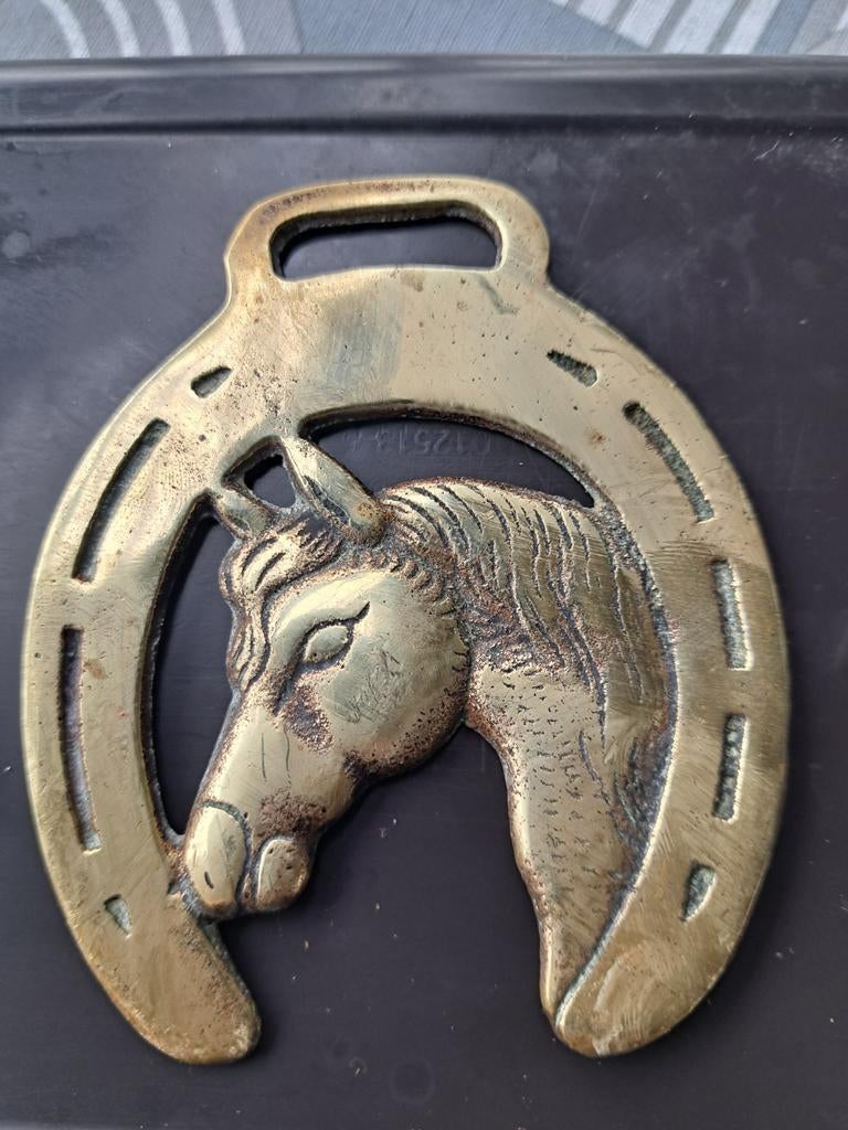 Vintage paardenmedaillon, Antiquités & Art, Enlèvement ou Envoi