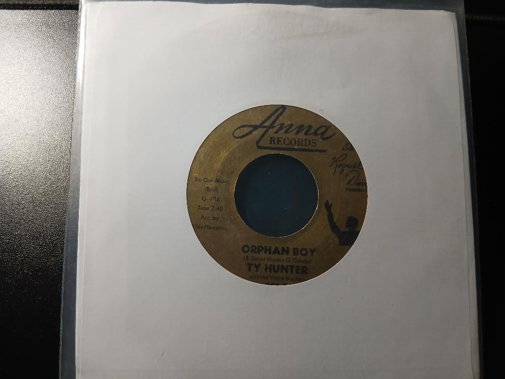 Ty Hunter‎ — Orphan Boy - Popcorn '7, Northern Soul, Single, Comme neuf, 7 pouces, R&B et Soul