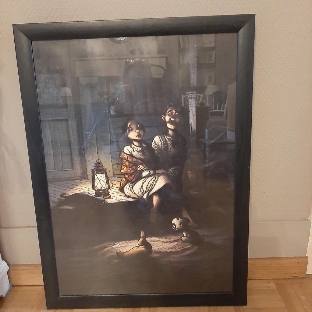 Poster met mooie kader"Magasin General Confessions", Ophalen, Zo goed als nieuw