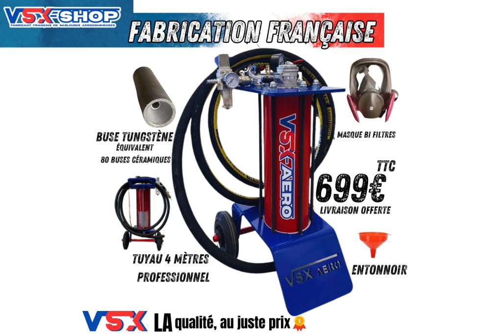 Sableuse VSX Aéro 8 - Aérogommeuse - Buse tungstène -, Envoi, Neuf