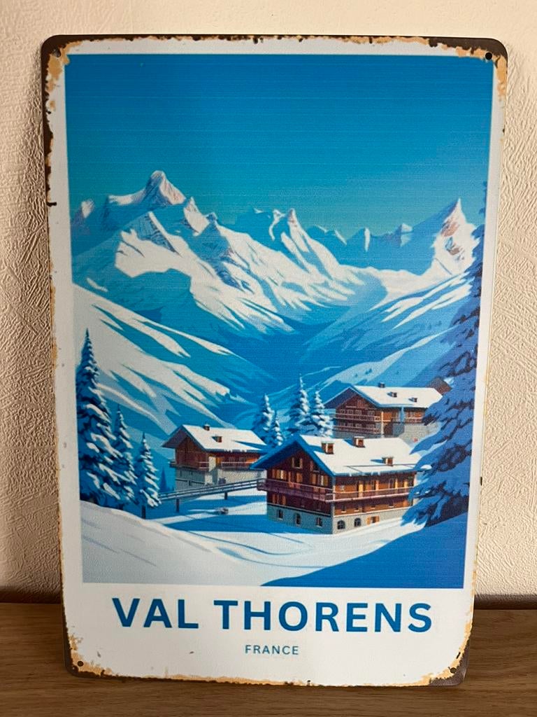 Plaque metallique Val Thorens, Enlèvement ou Envoi, Comme neuf