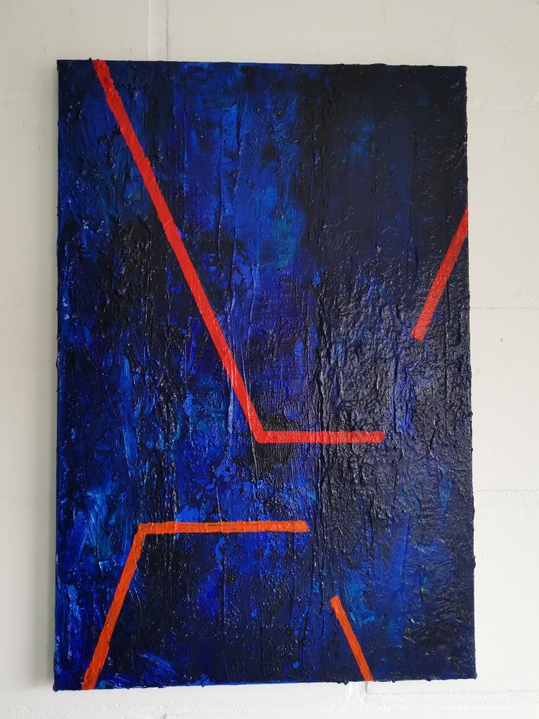 Loslaten - abstract 40x60cm, Antiek en Kunst, Kunst | Schilderijen | Abstract, Ophalen