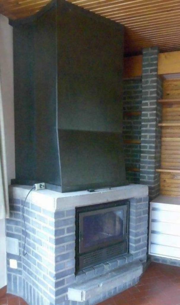 Habillage Original de Cheminée Métal Gris  foncé, Maison & Meubles, Cheminées, Enlèvement, Utilisé, Suspendu, Cheminée au bois
