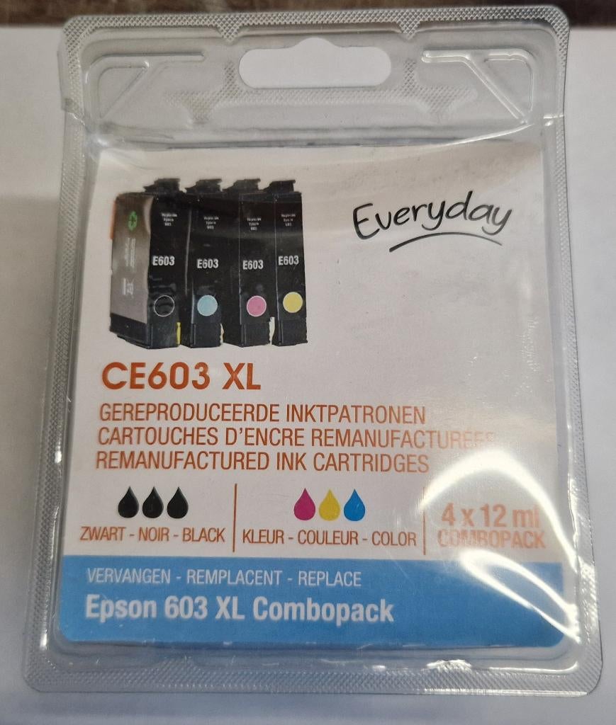 inktpatronen EPSON 603 XL Zwart en Kleur, Ophalen of Verzenden, Nieuw, Cartridge, Huismerk