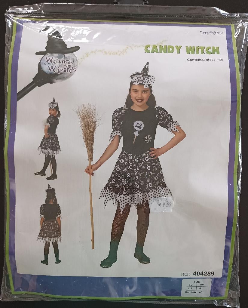 Déguisement de Sorcière Bonbons (104 cm), Enlèvement, Utilisé, 104 ou plus petit