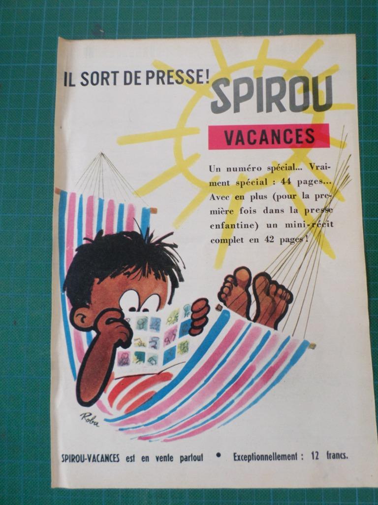Roba - publicité papier Spirou vacances - 1959, Enlèvement ou Envoi, Autres personnages, Utilisé, Autres types