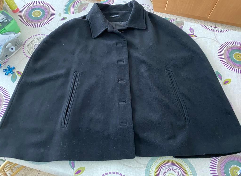 Ponchocape JOUW MODE Maat F/B 58 3xl klein kasjmier, Ophalen of Verzenden, Zo goed als nieuw, Zwart
