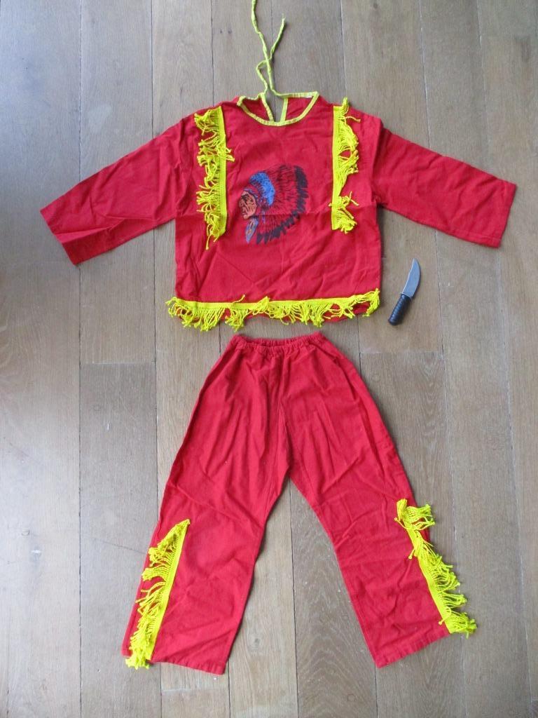 indianen verkleedpakje carnaval met mes, Ophalen of Verzenden, Gebruikt, Jongen of Meisje