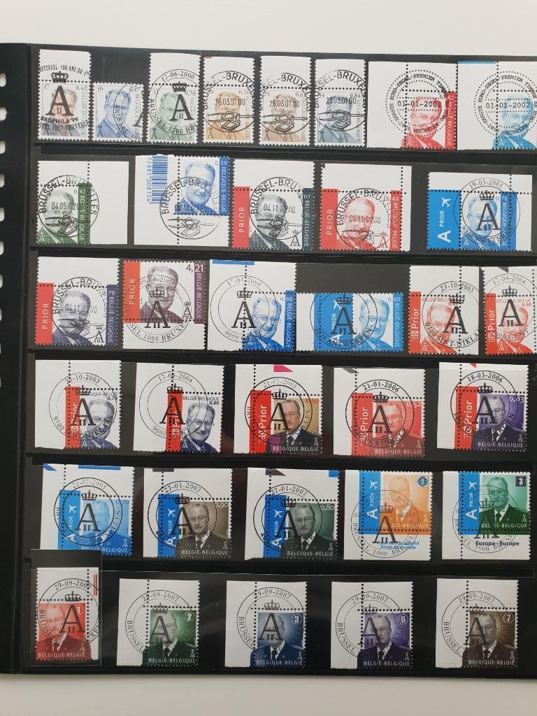 Lot koning Albert II met eerste-dag-afstempeling, Met stempel, Verzenden, Koninklijk huis, Gestempeld