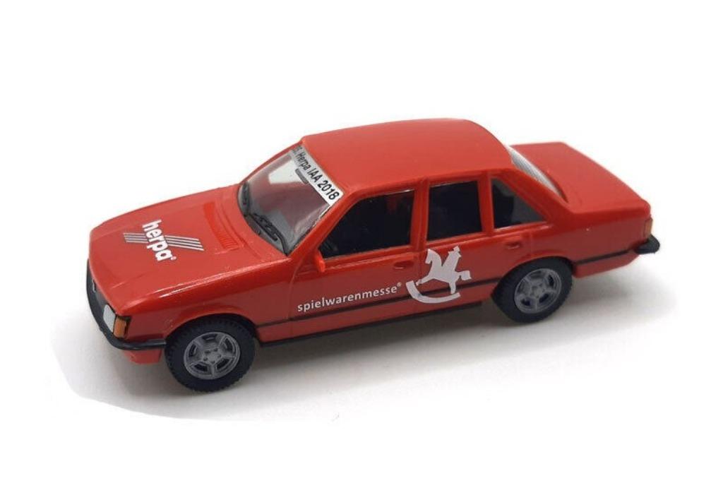 1:87 Herpa Opel Rekord E Saloon 1977-1986 Lim. rood IAA 2018, Ophalen of Verzenden, Zo goed als nieuw, Auto, Herpa