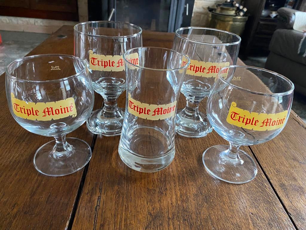 Verres triples moine, Collections, Comme neuf