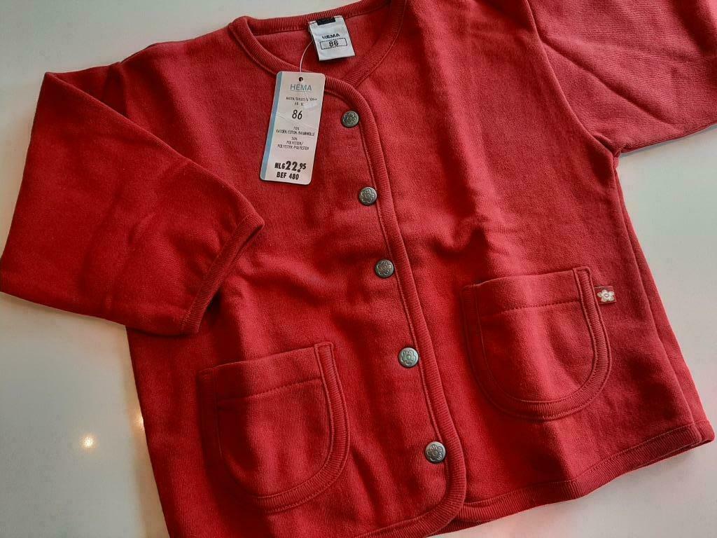 LEUK VESTJE "NIEUW", Kinderen en Baby's, Babykleding | Maat 86, Nieuw, Ophalen of Verzenden, Hema, Truitje of Vestje