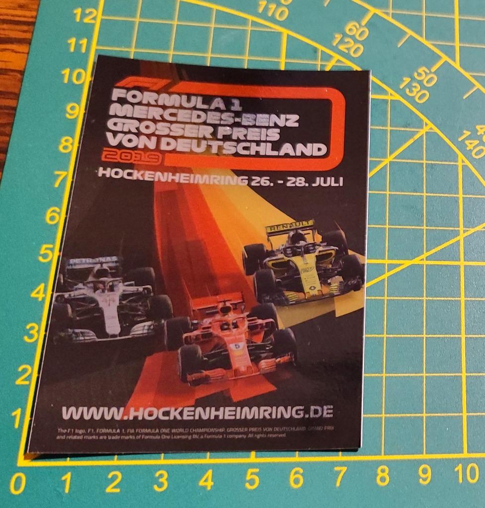 Sticker F1 Hockenheim 2019 Vettel, Hamilton, Hulkenberg, Ophalen of Verzenden
