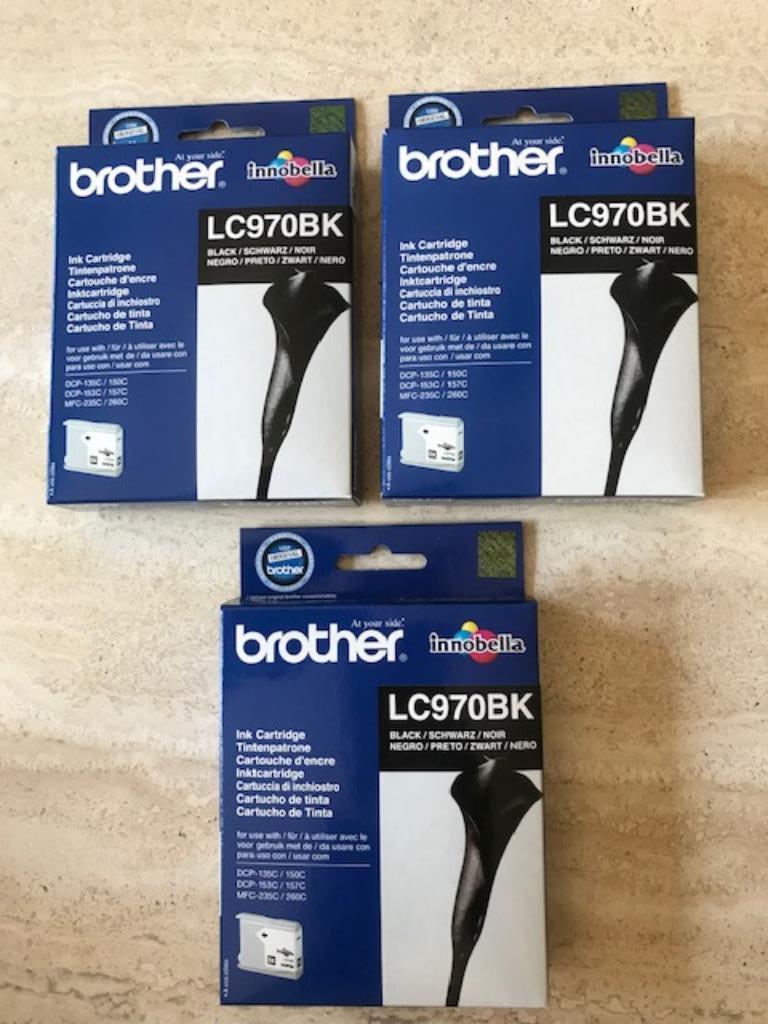 Nieuwe inktpatronen Brother LC970BL (pr/st) (nr4216), Computers en Software, Ophalen of Verzenden, Nieuw, Overige typen, Brother