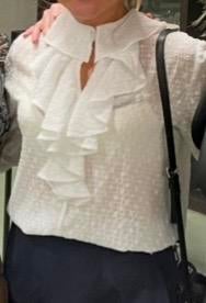 Witte blouse van het merk caroline biss, Ophalen, Zo goed als nieuw