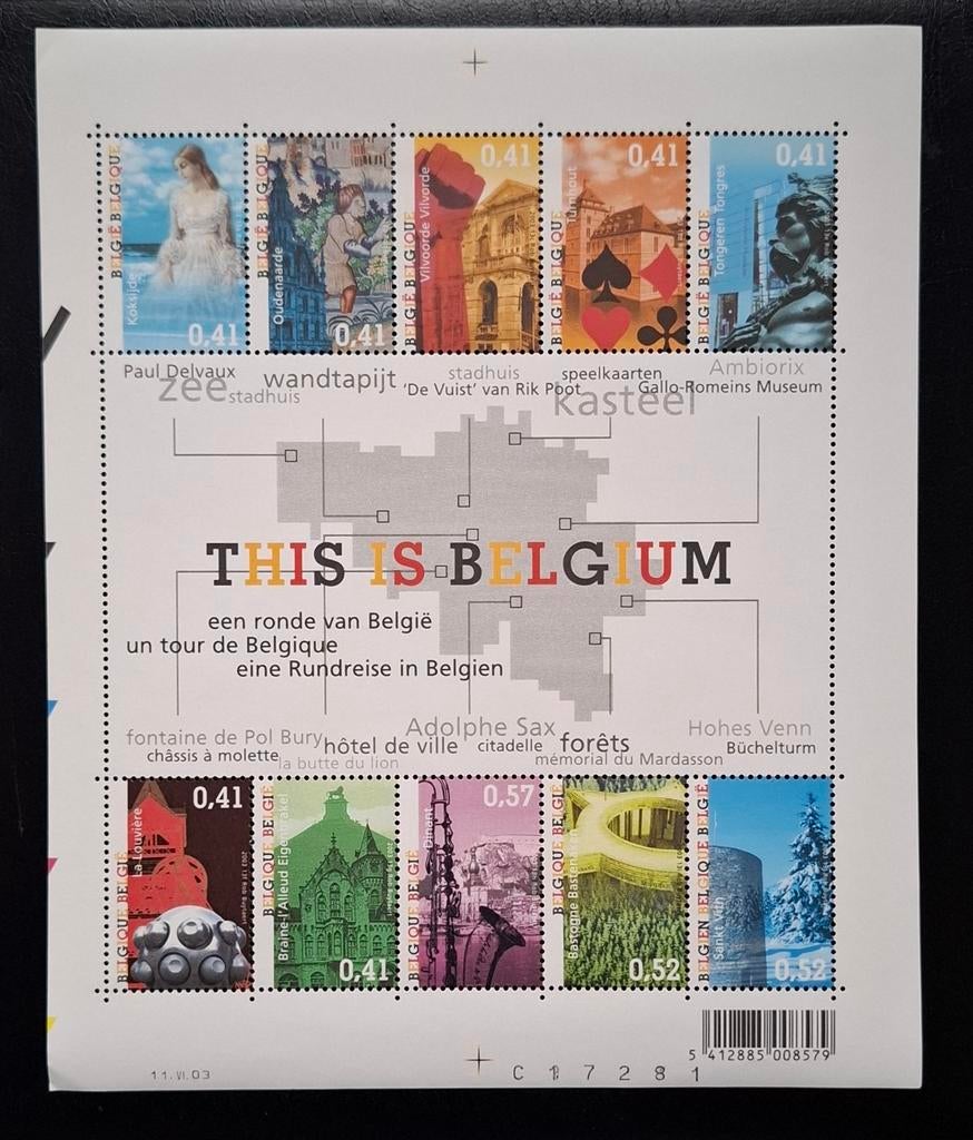 België: OBP 3184/93-BL104 ** This is Belgium 2003., Frankeerzegel, Ophalen of Verzenden, Zonder stempel, Postfris