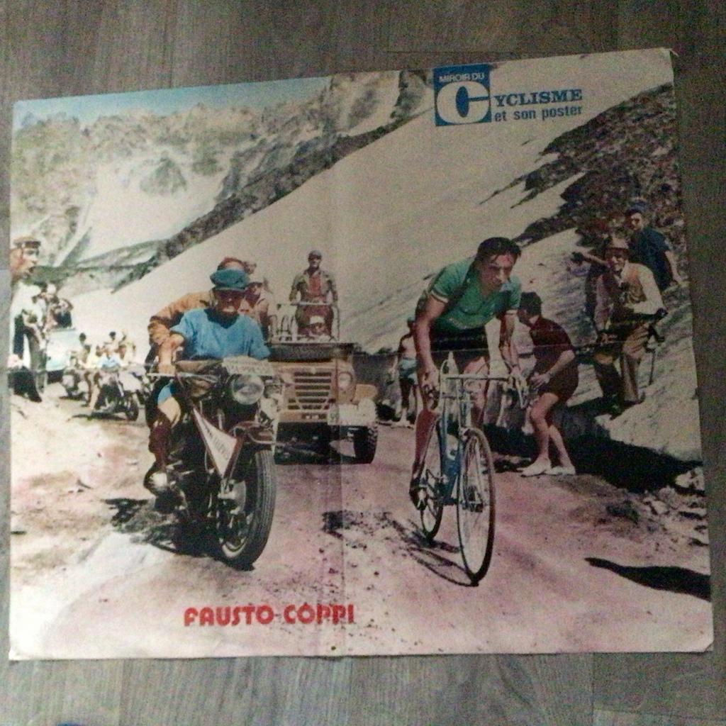 wielerposter fausto coppi, Verzenden, Gebruikt