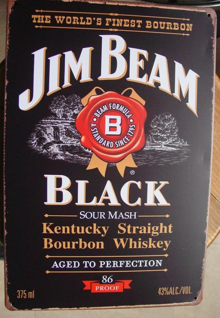 JIM BEAM REKLAME -METAAL-, Verzamelen, Ophalen of Verzenden