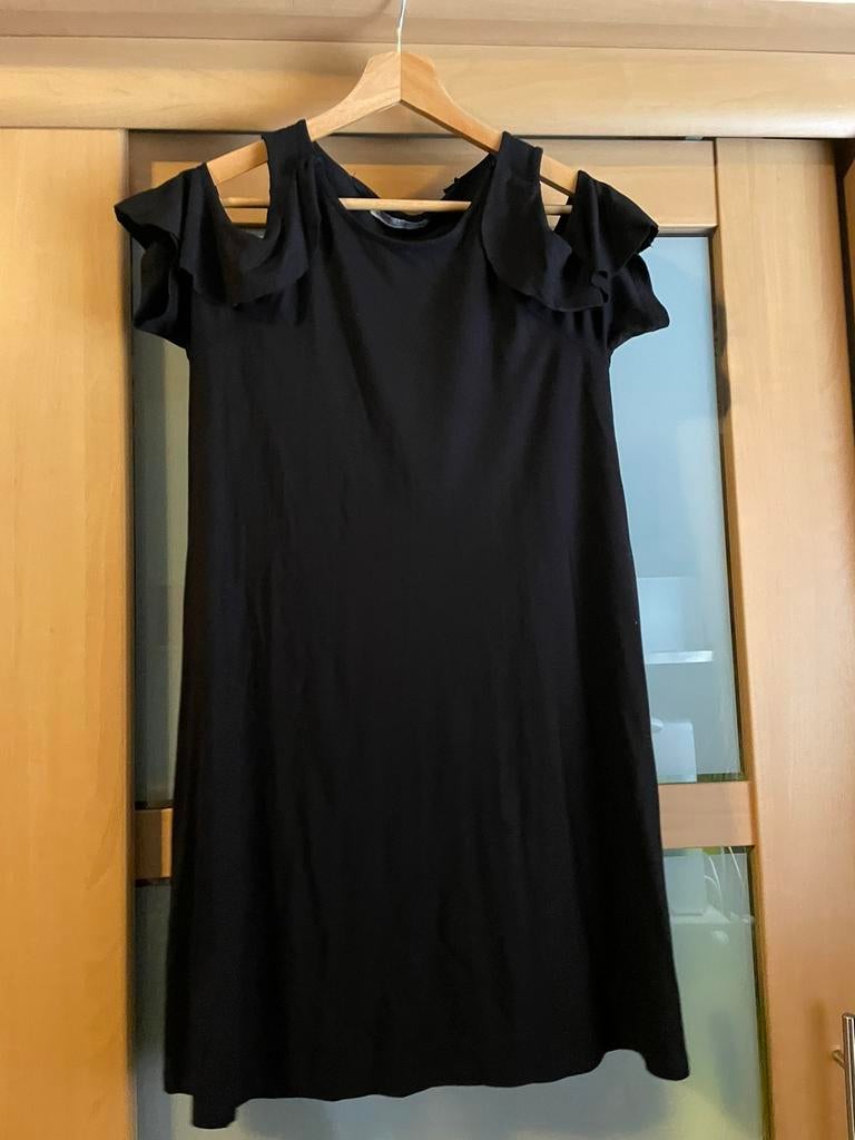 Robe noire à manches courtes pendantes, Enlèvement ou Envoi, Comme neuf, Noir